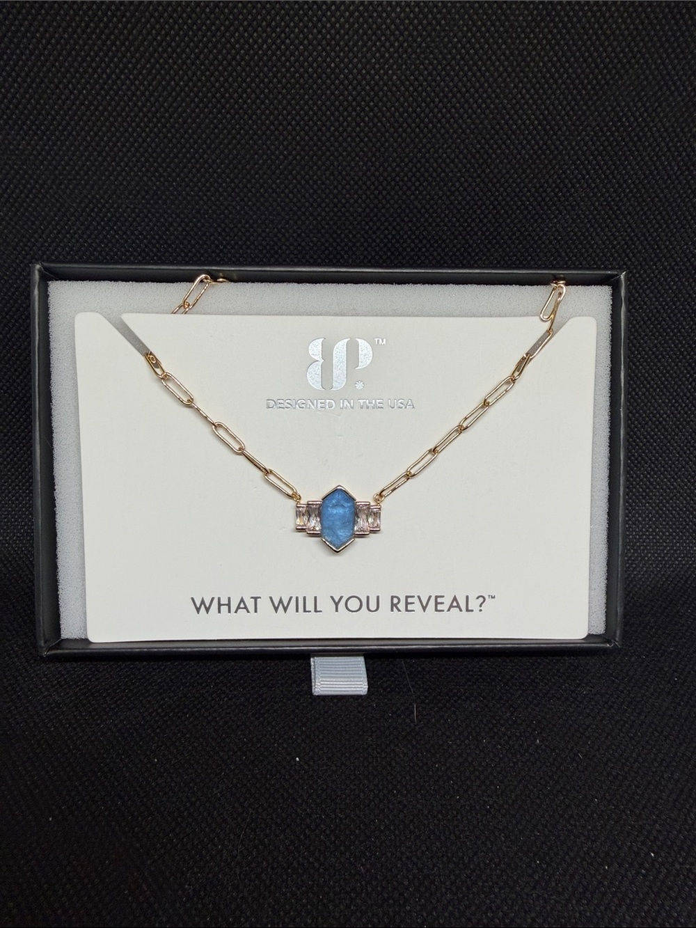 Blue Chalcedony on Gold OG
